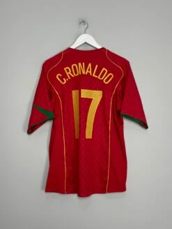2004/06 PORTUGAL C.RONALDO #17 HOME SHIRT (L) NIKE(2004 06 Portugal C Ronaldo 17 Home Shirt L Nike55)