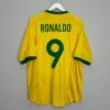 2000/02 BRAZIL RONALDO #9 HOME SHIRT (L) NIKE(2000 02 Brazil Ronaldo 9 Home Shirt L Nike11)