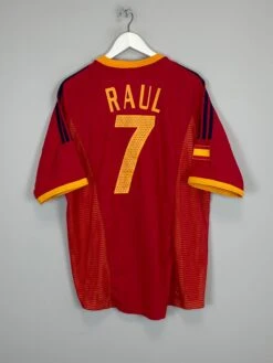 2002/04 SPAIN RAUL #7 HOME SHIRT (L) ADIDAS(2002 04 Spain Raul 7 Home Shirt L Adidas4525)
