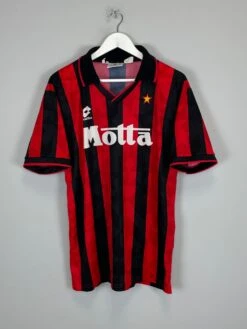1993/94 AC MILAN HOME SHIRT (M) LOTTO(1993 94 Ac Milan Home Shirt M Lotto2344)