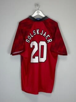 1996/98 MANCHESTER UNITED SOLSKJAER #20 HOME SHIRT (XL) UMBRO(1996 98 Manchester United Solskjaer 20 Home Shirt Xl Umbro5662)