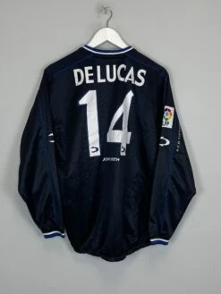 2001/03 ESPANYOL DELUCAS #14 L/S AWAY SHIRT (M) JOHN SMITH(2001 03 Espanyol Delucas 14 L S Away Shirt M John Smith)