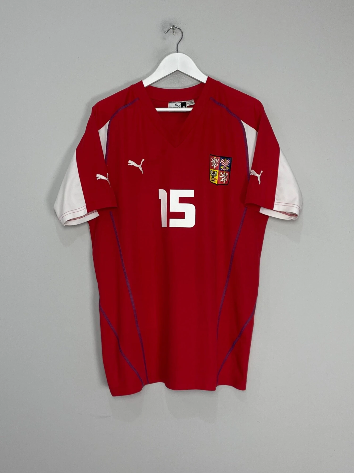 2003/04 CZECH REPUBLIC BAROS #15 HOME SHIRT (XL) PUMA(2003 04 Czech Republic Baros 15 Home Shirt Xl Puma78) 5 2003/04 CZECH REPUBLIC BAROS #15 HOME SHIRT (XL) PUMA(2003 04 Czech Republic Baros 15 Home Shirt Xl Puma78) - Image 3