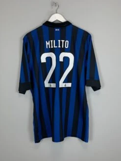 2011/12 INTER MILAN MILITO #22 HOME SHIRT (XL) NIKE(2011 12 Inter Milan Milito 22 Home Shirt Xl Nike577)