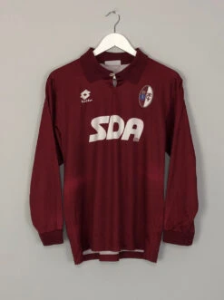 1995/96 TORINO #3 L/S HOME SHIRT (S) LOTTO(Torino 3 1995 96 Ls Home Shirt S Lotto)