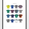 ICONIC NEWCASTLE UNITED SHIRTS A3 PRINT(Iconic Newcastle United Shirts A3 Print) -Cultkits Shop newcastle a3 print mock 4