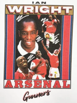 ARSENAL IAN WRIGHT BOOTLEG TEE(Ian Wright Arsenal Bootleg Tee) 11 ARSENAL IAN WRIGHT BOOTLEG TEE(Ian Wright Arsenal Bootleg Tee) -Cultkits Shop wright BACK 1CLOSEUP white